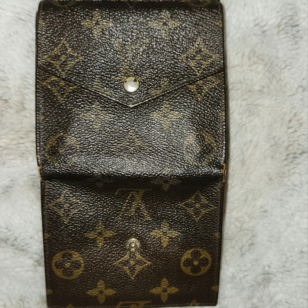 LOUIS VUITTON MONOGRAM CANVAS DOUBLE SNAP VINTAGE  WALLET ! - Picture 2 of 16
